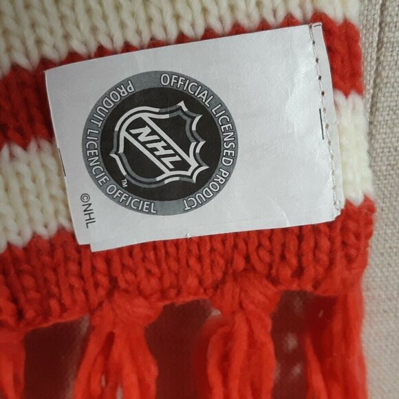 NHL Ottawa Senators Winter Scarf Men Women Gift Red Hockey Team Fringe New - Picture 4 of 5